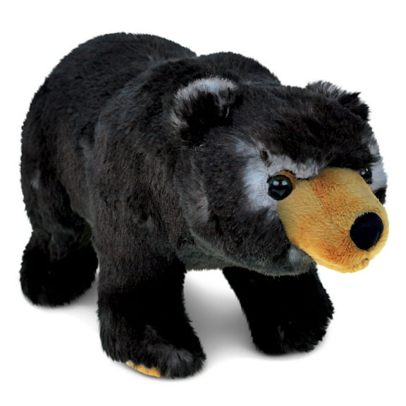 DolliBu Plush Standing Black Bear Stuffed Animal - Soft Huggable Wild Bear, Adorable Playtime Huggable Plush Toy, Cute Wild Life Cuddle Gifts Super Soft Animal Toy for Kids & Adults - 11 Inch