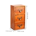 thumbnail image 3 of KONTONTY storage boxes for organizing Storage Box Light Brown Wood Vintage 1 Set, 3 of 8