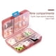 thumbnail image 4 of Organizador de pastillas, Mini almacenamiento, planificador semanal, contenedor de tabletas, compartimento a prueba de humedad, dispensador de Almacenamiento y organización del hogar Marrón Bewildely HA012381-03, 4 of 6