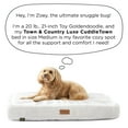 thumbnail image 6 of TOWN & COUNTRY LUXE CuddleTown Matisse Everwash® Pillow Pet Bed, Water Repellent Floor Pillow, Machine Washable Cover, Soft & Calming, Taupe, Medium 36"x28"x4", 6 of 7