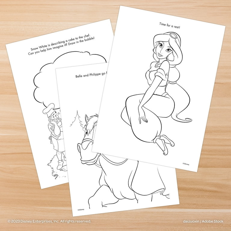 Princesses as Mermaids: Coloring Book & Art Book in One: Relaxing Coloring  Book for Teens and Adults