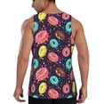thumbnail image 3 of Easygdp Donuts1 Men's Tank Top, Sleeveless Muscle T Shirts, Breathable, Quick-Dry, Loose for Gym, Running, Fitness - Small, 3 of 9
