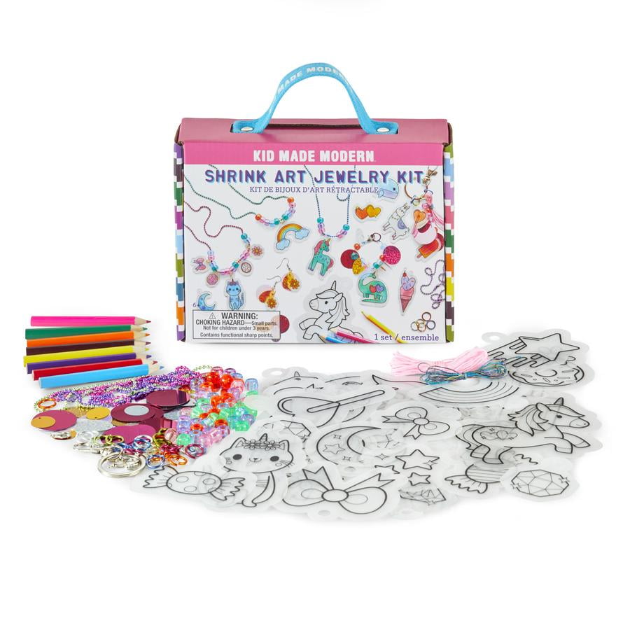 Kid Made Modern Shrink Art Jewelry Kit Nostalgic Craft Kit Design Your