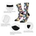 thumbnail image 3 of Vsdgher Colorful Alpaca Crew Socks for Men & Women, Breathable Casual Athletic Ankle Socks, 3 of 6