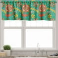 thumbnail image 3 of Ambesonne Colorful Valance & Curtain, Dot Cartoony Nature Design, 55"x24", Multicolor, 3 of 6