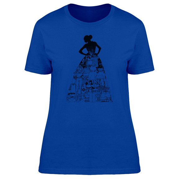 Girl With Doodle Dress Tee Women's -Image by Shutterstock