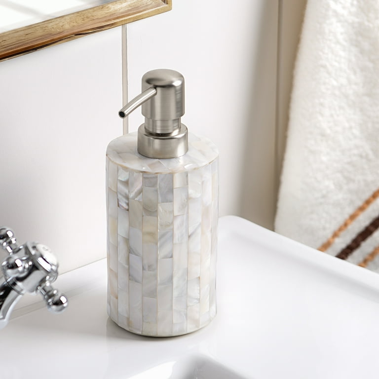 Better Homes & Gardens Pearlescent Ivory Tile Lotion Pump 2.95x2
