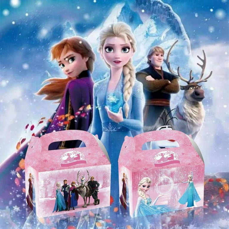 Frozen Party Boxes,12pcs Frozen Paper Box/Frozen Treat Boxes/Frozen Goodie Boxes, Frozen Candy Boxes for Frozen Birthday Decorations 6.2 x 3.7 x 3.7 Inches