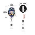 thumbnail image 4 of WIRESTER Set 2pcs Design Acrylic Key Card Holder Belt Clip Reel Id Badge Retractable - Animal Blue Owl, Brown Owl, 4 of 6