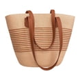 thumbnail image 2 of Runquan Hand Weaving Women Summer Shoulder Bag Handmade Portable Lightweight Handbag E, 2 of 8