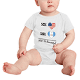thumbnail image 2 of 50% Guatemalan + 50% American = 100+% Beautiful Cute Baby Bodysuit For Boy Girl Baby Clothes, 2 of 5