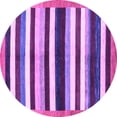 thumbnail image 1 of Ahgly Company Indoor Round Abstract Purple Modern Area Rugs, 4' Round, 1 of 4