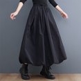 thumbnail image 3 of Falda de mujer casual Falda sólida de color negro Negro, 3 of 5