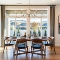 thumbnail image 6 of Kira Home Archer 47" 6-Light Farmhouse Gold Chandelier, Gold Ceiling with Elegant Curved Swoop Arms, Cool Brass, 6 of 8