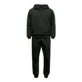 thumbnail image 7 of Men's Fall/Winter Hooded Sports Set, for Casual Training and Cold Weather Activities,Black,L, 7 of 7