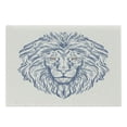 thumbnail image 1 of Modern Cutting Board, Portrait of a Lion of the Forest Wildlife Animal Zodiac Sign Illustration, Decorative Tempered Glass Cutting and Serving Board, Large Size, Slate Blue and Beige, by Ambesonne, 1 of 1