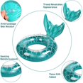 thumbnail image 3 of Inflatable Mermaid Pool Float  Ring Pool Float  Swimming Tubes Mermaid Tail  Pool Inner Tubes Beach Water Mermaid Float for Pool Kids Beach Water Party, 3 of 6
