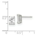 thumbnail image 4 of Auriga 925 Sterling Silver Emerald-Cut 7x5mm Basket Set CZ Stud Earrings for Women(L-7mm, W- 5mm), 4 of 5