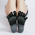 thumbnail image 3 of Yoga Socks with Non Slip Grips Cotton Pilates Socks Non Skid, 3 of 5
