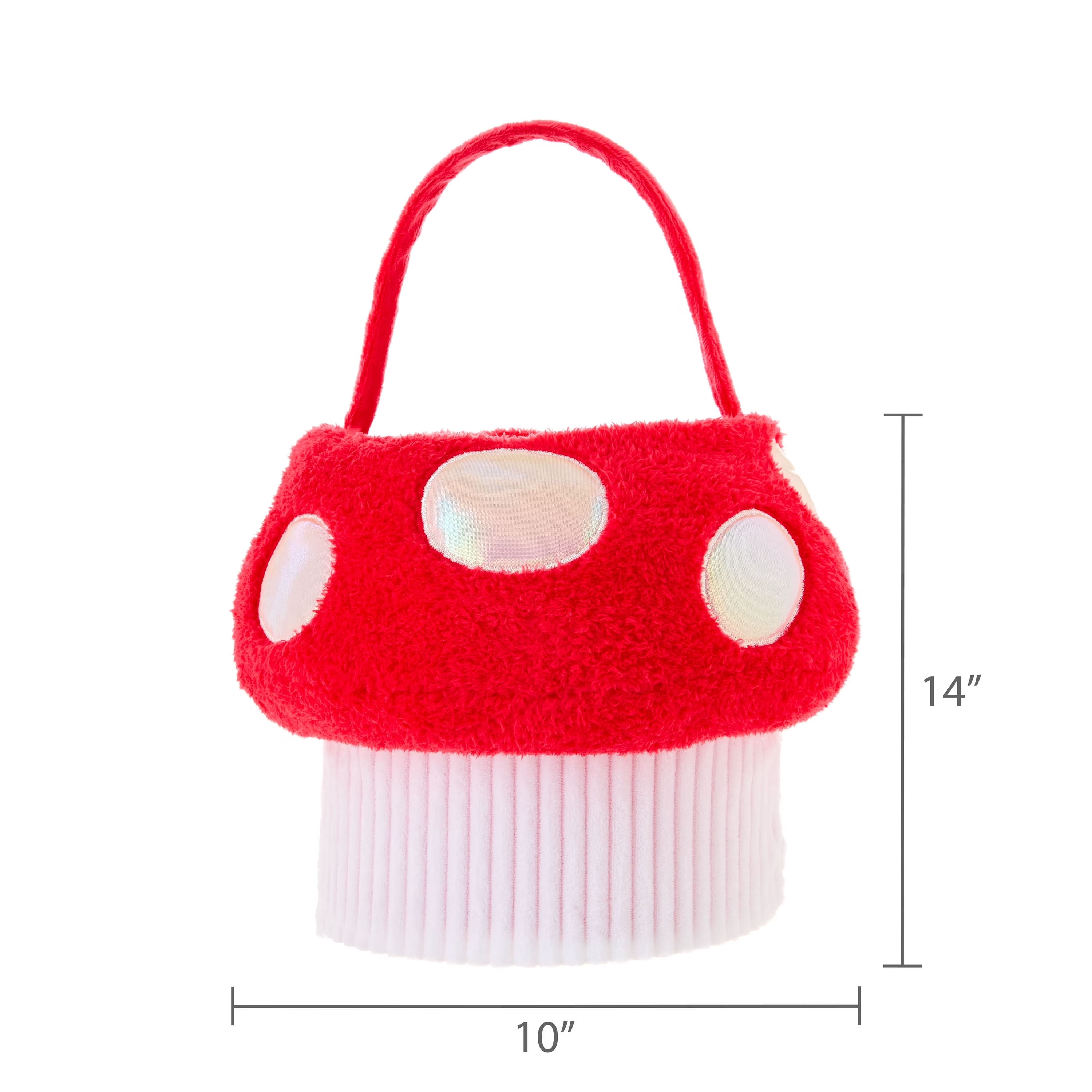 Mushroom Plush Easter Egg Hunt Basket for Girls and Boys