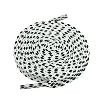 INSPIRE CHIC 2 Pairs Athletic Polka Dots Flat Shoelaces Double Layer Shoe Strings for Sneakers Sports Shoes White-Black 100cm/39.37"