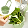thumbnail image 2 of Sink Strainer Basket - Hanging Sink Colander Drain Basket, Upgrade Quicks Draining Tool with Bottom Release for Mess-Free Hands-Free Cleanup Green, 2 of 6