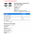 thumbnail image 2 of Rear Brake Pad Set - Compatible with 2015 - 2021 Ford Edge 2016 2017 2018 2019 2020, 2 of 2