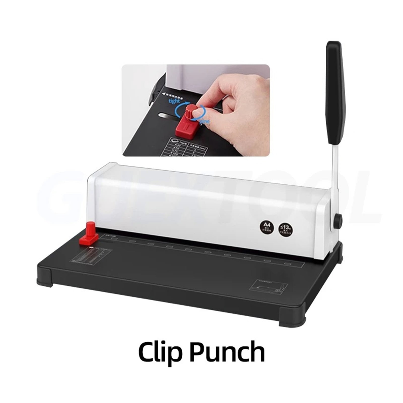 Manual Spiral Binding Machine 10 Hole Metal Paper Book File Punching And BindingOffice Binding Machine Iron Ring Book Binding ,Easy to Operate