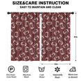 thumbnail image 2 of Football Outline Red Pattern Insulated Teens Curtains Set Of 2, Bedroom Essentials, Toddler Room Decor 52"x84", 2 of 5