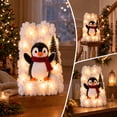 thumbnail image 6 of Penguin Christmas Stair Snow Decor, Lighted Banister Display with Warm Glow, Adjustable Holiday Staircase Decorations for Indoor Railing Hallway, 6 of 8
