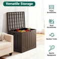 thumbnail image 5 of MAKE CHANGES 30 Gallon Resin Deck Box, Waterproof & Outdoor Small Storage Box for Cushion Storage and Outdoor Delivery Storage, UV Resistant, Lockable, Gray, Brown, 5 of 7