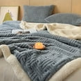 thumbnail image 4 of Deluxe Vintage Double Blanket - Soft Plush Gaff And Imitation Wool | Machine Washable | Milk Velvet Knit Fabric, 4 of 9