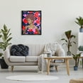 thumbnail image 2 of Stupell Industries Modern Vivid Flower Pattern Woman Botanical & Floral Painting Black Floater Framed Art Print Wall Art, 2 of 6
