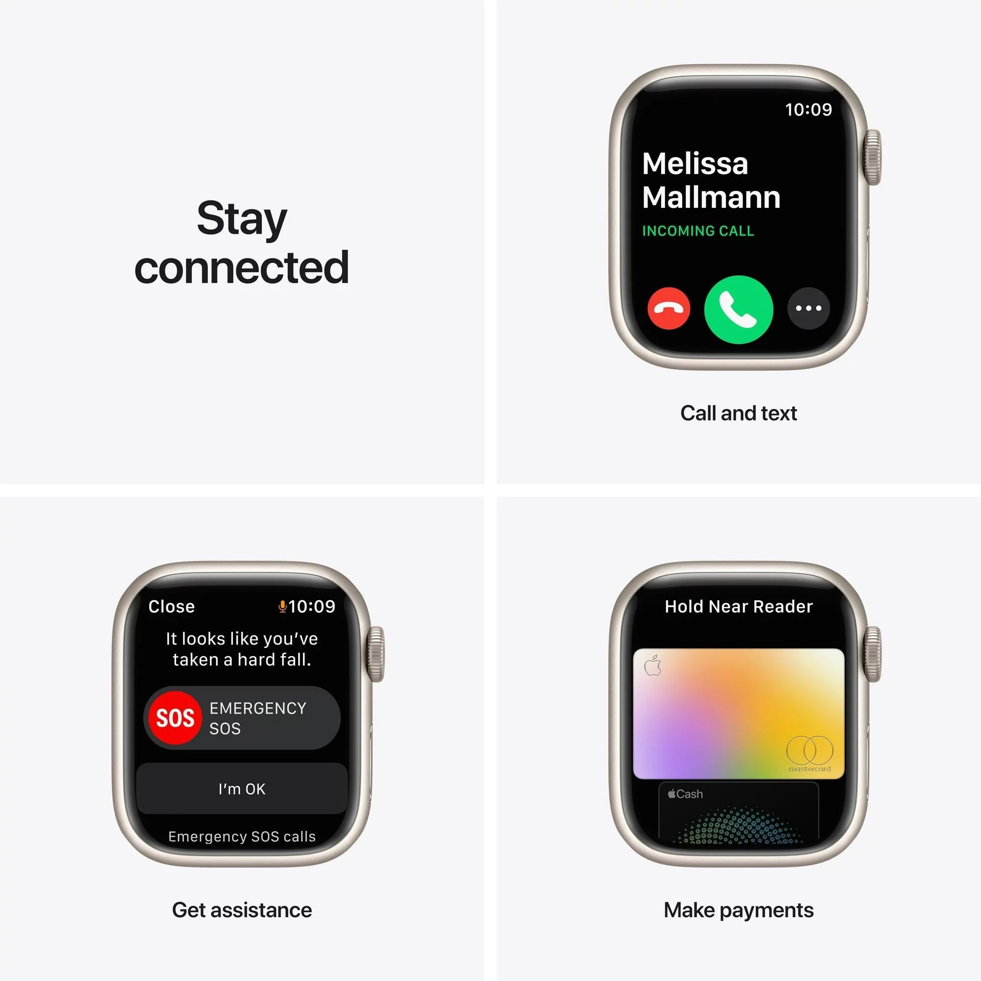 Restored Apple Watch Series 7 (GPS, 45 mm) Starlight Aluminum Case with Starlight Sport Band Bundle 5 Bonus Bands, Charging Stand, Screen Protector, & 2 amp charger (Refurbished)
