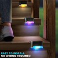 thumbnail image 5 of Pack Colorful Waterproof Solar Fence Light, Colorful Solar Deck Light IP65 Waterproof Solar Trail Light Wall Lamp for Garden, Step, Path, Stairs, Patio, Fence,, 5 of 5