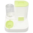 thumbnail image 4 of Bebedero para gatos y mascotas con recipiente de 2,2 L, dispensador de agua automático para perros de 1 L, inodoro, color verde, 4 of 14