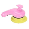 thumbnail image 4 of Cepillo de cabezal de ducha para mascotas con interruptor, masaje de dientes suaves universal, cabezal de ducha para perros, cepillo de baño con mango ergonómico rosa, 4 of 12