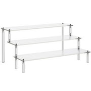 Acrylic Riser Display Shelf, Tabletop 3-Tier Display Riser Organizer, Countertop Display Stand, Large Showing Shelf for Display Cupcake/Perfume/Makeup Collection