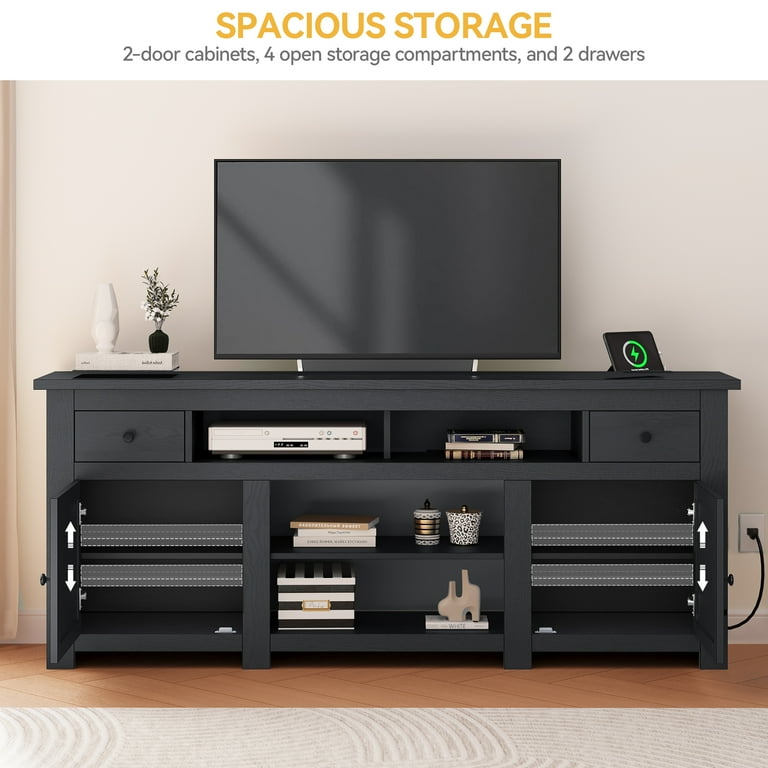 テレビボード 引き出し付き (TV cabinet with drawers) Dextrus TV Cabinet with Built-in Power Socket and Adjustable