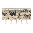 thumbnail image 2 of PhooArto Key Holder for Wall Decorative with 5 Key Hooks, Vintage Butterflies and Music Notes Pattern Holders Wall Mount Organizer with Mail Key Rack, Self Adhesive, 2 of 7