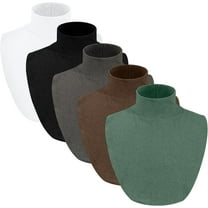 Nanahuang 5 Pieces Fake Turtleneck Collars Detachable Dickey Collar Half Top Mock Blouse False High Warmer Turtle Necks for Women