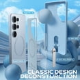 thumbnail image 2 of FITO for Samsung Galaxy S25 Ultra Case [ Rotatable Kickstand | Soft Anti-Scratch Microfiber Lining | Compatible with MagSafe] Silicone Phone Cover - Blue, 2 of 8