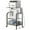 Gray, variant on Portable Printer Stand with Power Outlet, 3 Tier Rolling Printer Table with Adjustable Storage Shelf and Wheels