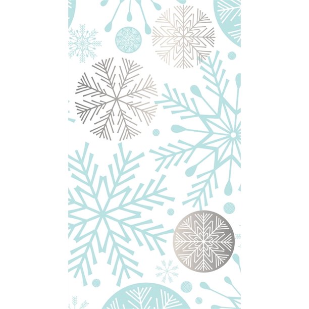 Metallic Paper Guest Towel, 15 count, Snowflakes