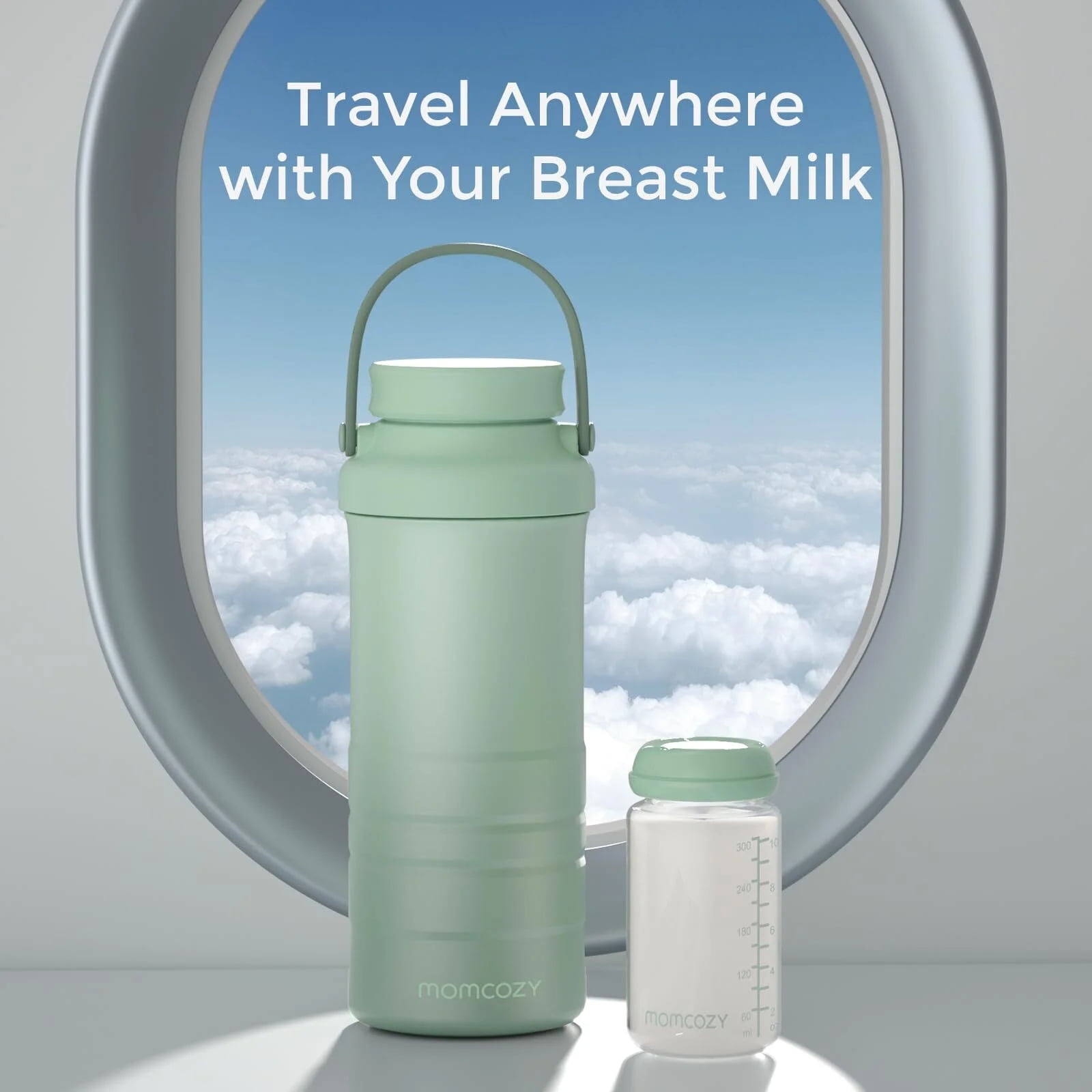 Momcozy Portable Milk Warmer for Travel – Dual Heating Modes for Breast Milk and Momcozy 22oz Portable Breast Milk Cooler for Outdoor, Life Saver with 360° Total Cooling for 24 Hours
