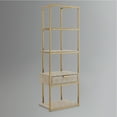 thumbnail image 2 of Nicole Miller Jaheim Faux Shagreen Bookshelf with 1 Drawer, Cream White/Gold, 2 of 5