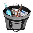 thumbnail image 3 of YIBONIKA Cooler Bag Soft Collapsible Insulated Tote with Thermal Insulation, Leak-Proof, Machine Washable, Holds 30 Cans Perfect for Groceries,Travel,Beach,Picnics,Food Delivery, Gray, 3 of 8