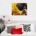 thumbnail image 5 of Nawypu Premium Canvas Wall Art African American Abstract Art Modern Decorative Artwork Black Queen Woman Graffiti Design Abstract Afro Hairstyle Artwork Painting, 5 of 6