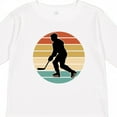 thumbnail image 4 of Inktastic Hockey Player Retro Sunset Boys or Girls Long Sleeve Toddler T-Shirt, 4 of 5