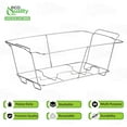 thumbnail image 2 of EcoQuality Chafing Wire Buffet Rack Stand Chrome Frame for Full Size Serving Pans, Full Size Chafing Dish Stand, Food Warmer for Catering, Events, Weddings, Parties, Birthdays (1), 2 of 8